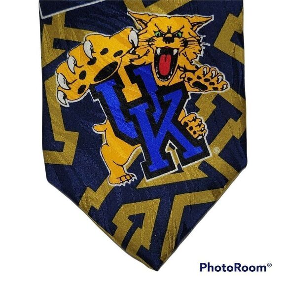 Vtg University of Kentucky Wildcats Tie Necktie UK Ralph Marlin 1995 Made in USA - Picture 3 of 12